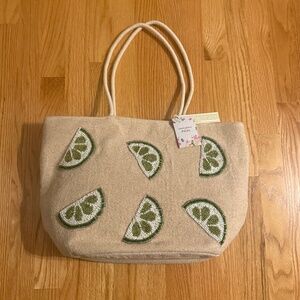 Viral Beaded Lime Slices Tote Bag